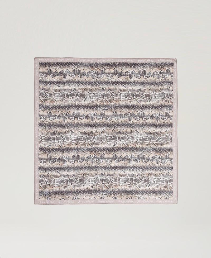 Scee by twin set Kefiah in georgette con stampa snake Vendita Economica
