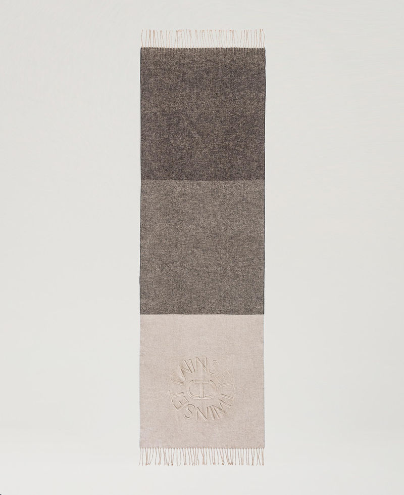 Scee by twin set Stola in panno con frange Nuovo