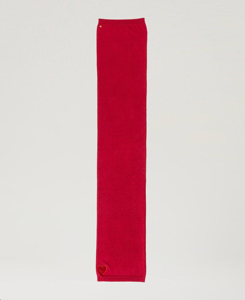 Scee by twin set Sciarpa in maglia con patch a cuore Vendita