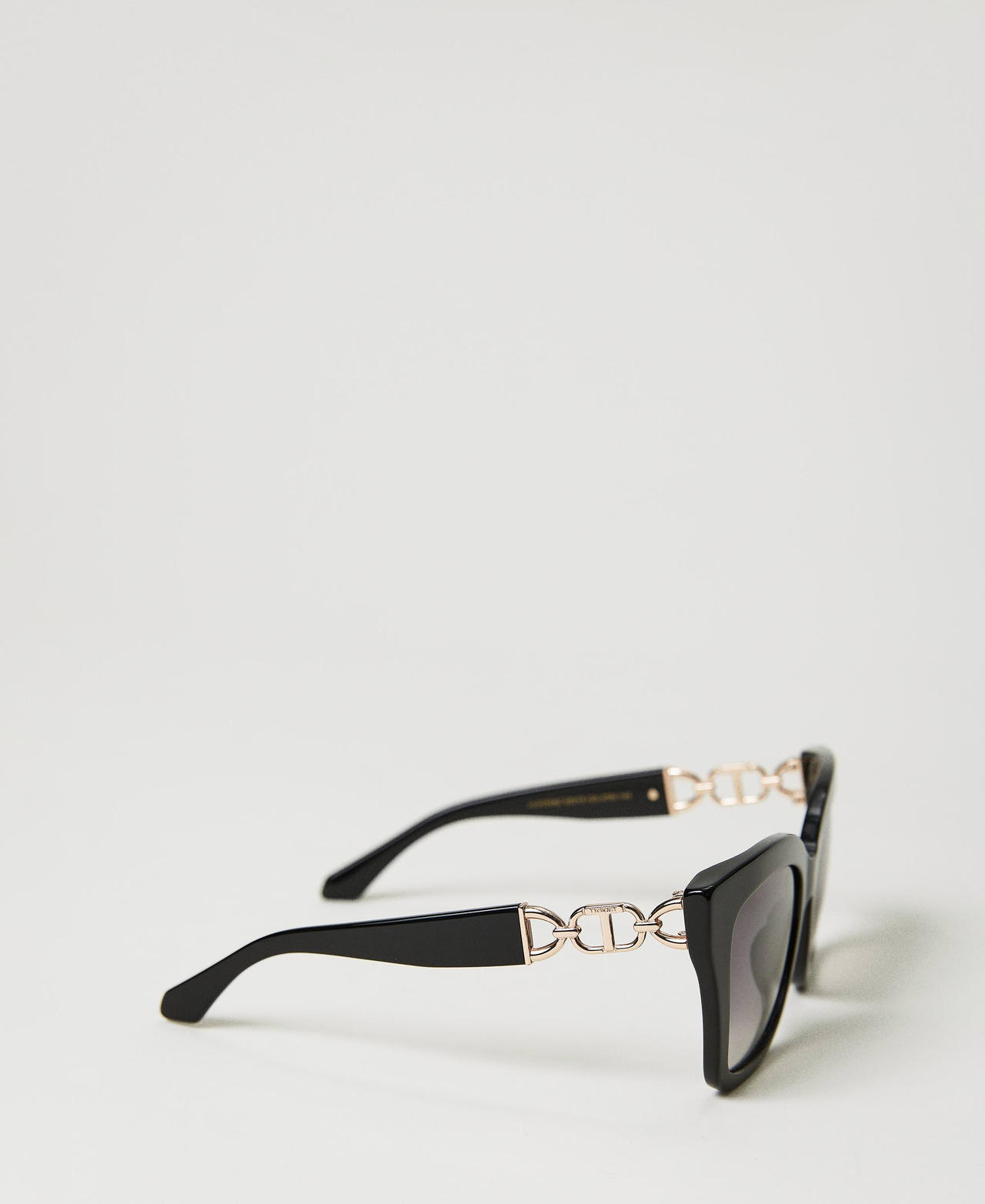 Scee by twin set Occhiali da sole cat-eye con morsetto Sottocosto