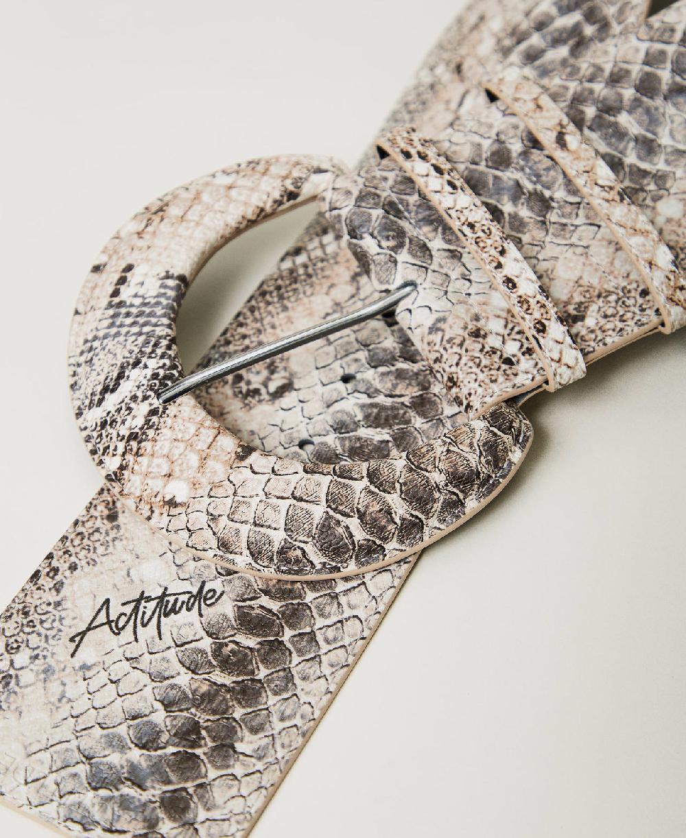 Scee by twin set Cintura a vita alta con stampa snake Outlet