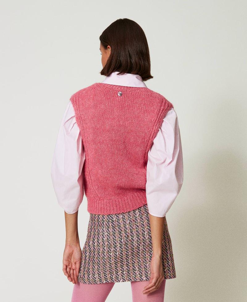 Scee by twin set Gilet in misto lana seamless Saldi Di Fabbrica