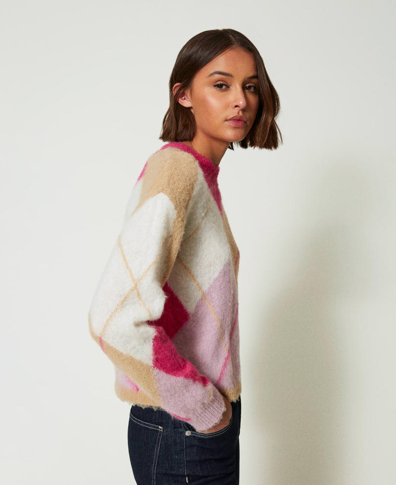 Scee by twin set Maglia jacquard argyle in misto lana Vendite Flash
