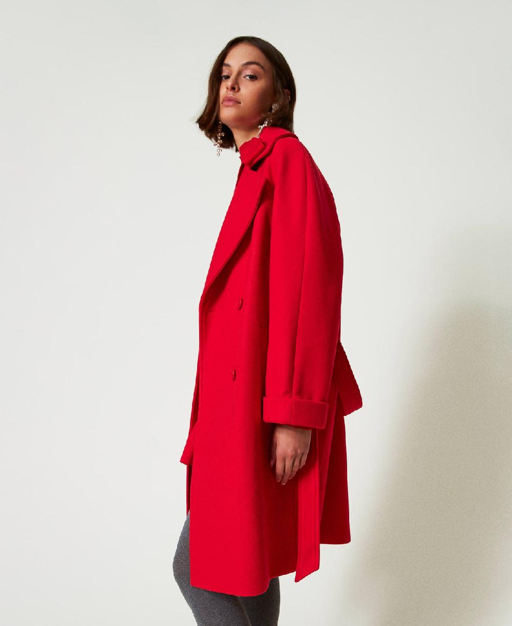 Scee by twin set Cappotto doppiopetto in panno Italy