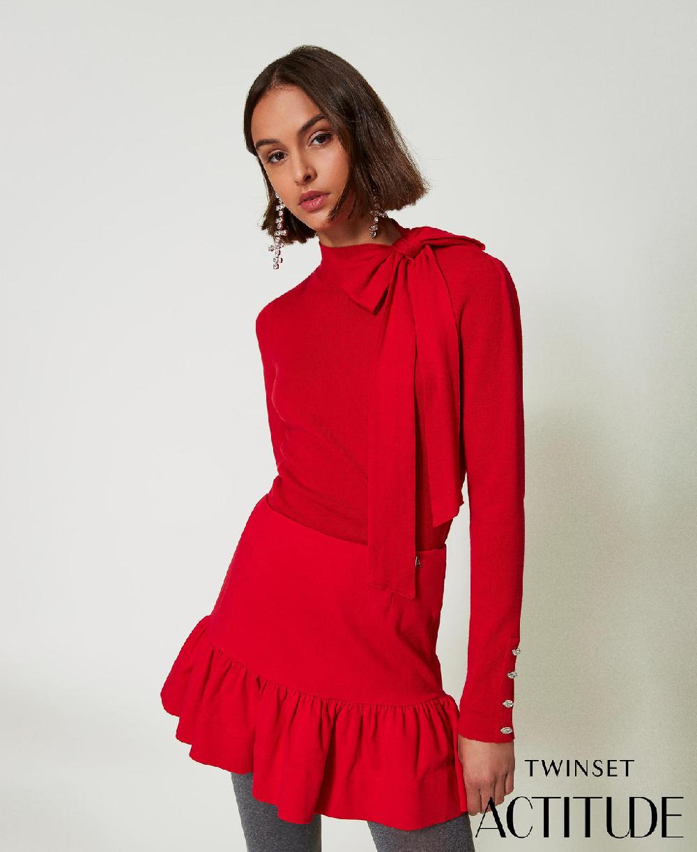 Scee by twin set Minigonna con balza 2025