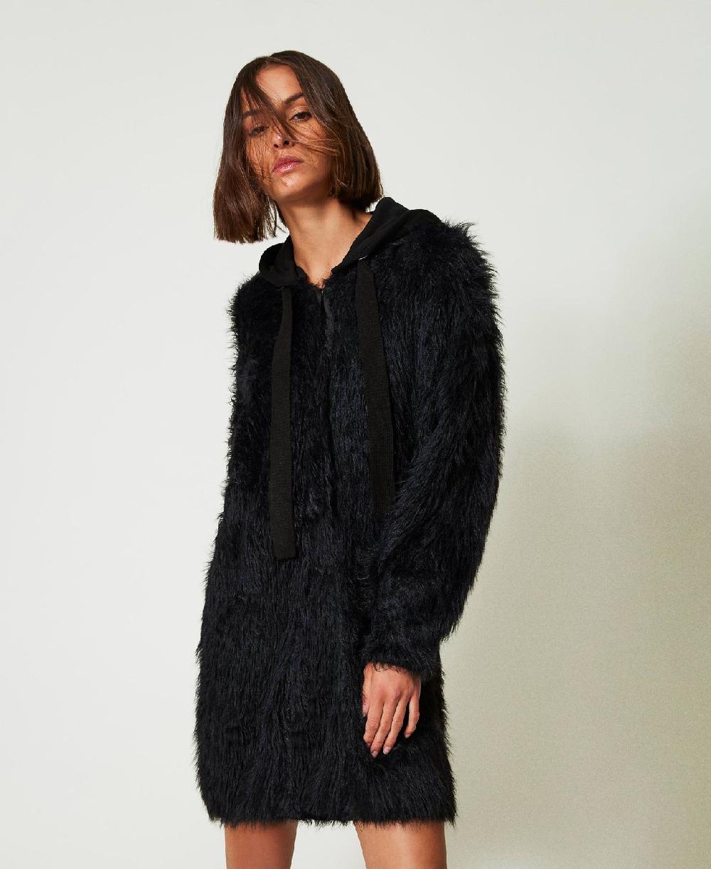 Scee by twin set Cappotto MYFO in maglia con cappuccio Consegna Veloce