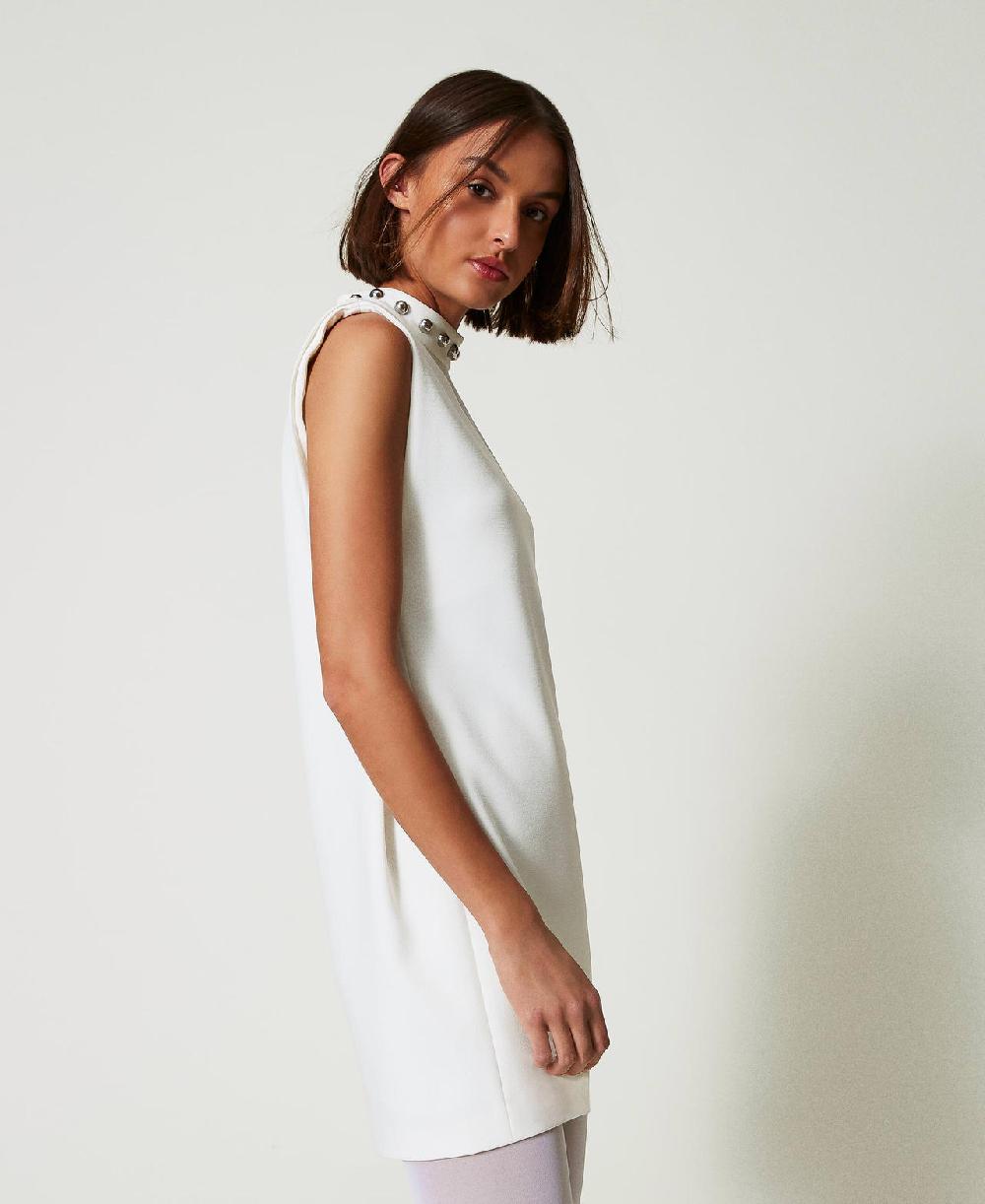 Scee by twin set Abito in crêpe cady con perle metalliche Shopping Online