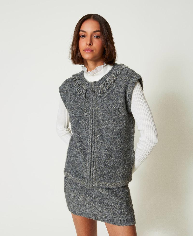Scee by twin set Minigonna in maglia bouclé riciclata Sottocosto