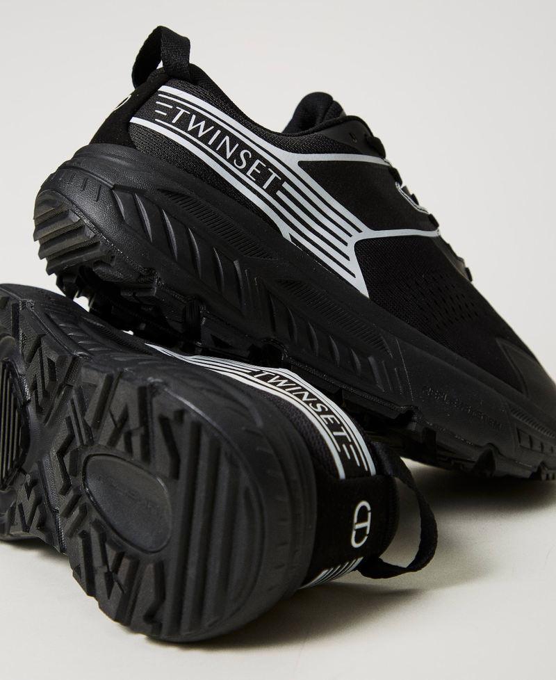 Scee by twin set Sneakers Fessura a righe con logo a contrasto Offerta