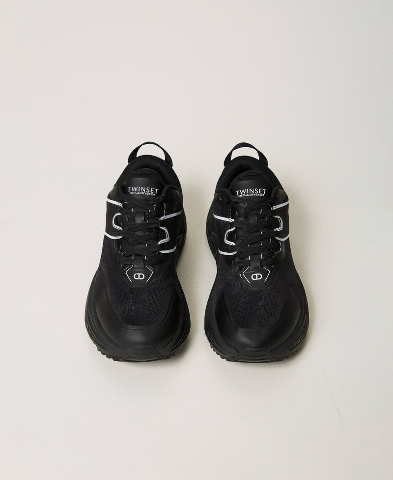 Scee by twin set Sneakers Fessura a righe con logo a contrasto Offerta