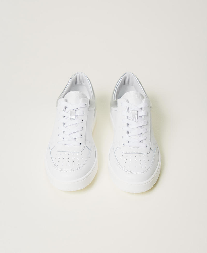 Scee by twin set Sneakers in pelle con inserti laminati Online