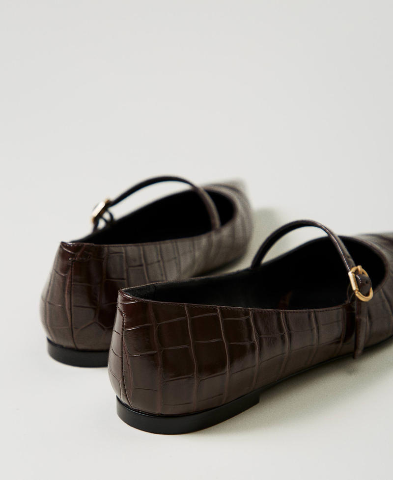 Scee by twin set Ballerina a stampa cocco In Vendita
