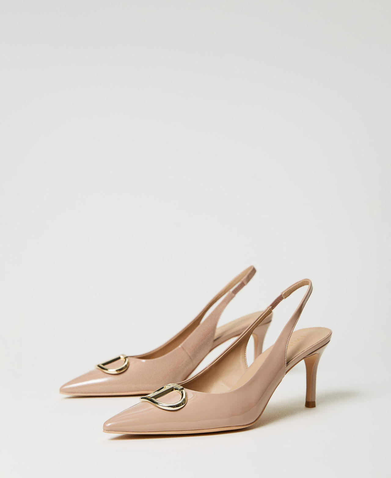 Scee by twin set Décolleté sling back in vernice Hotsell