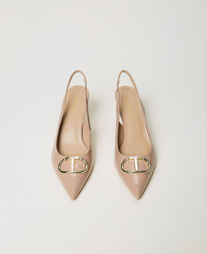 Scee by twin set Décolleté sling back in vernice Hotsell