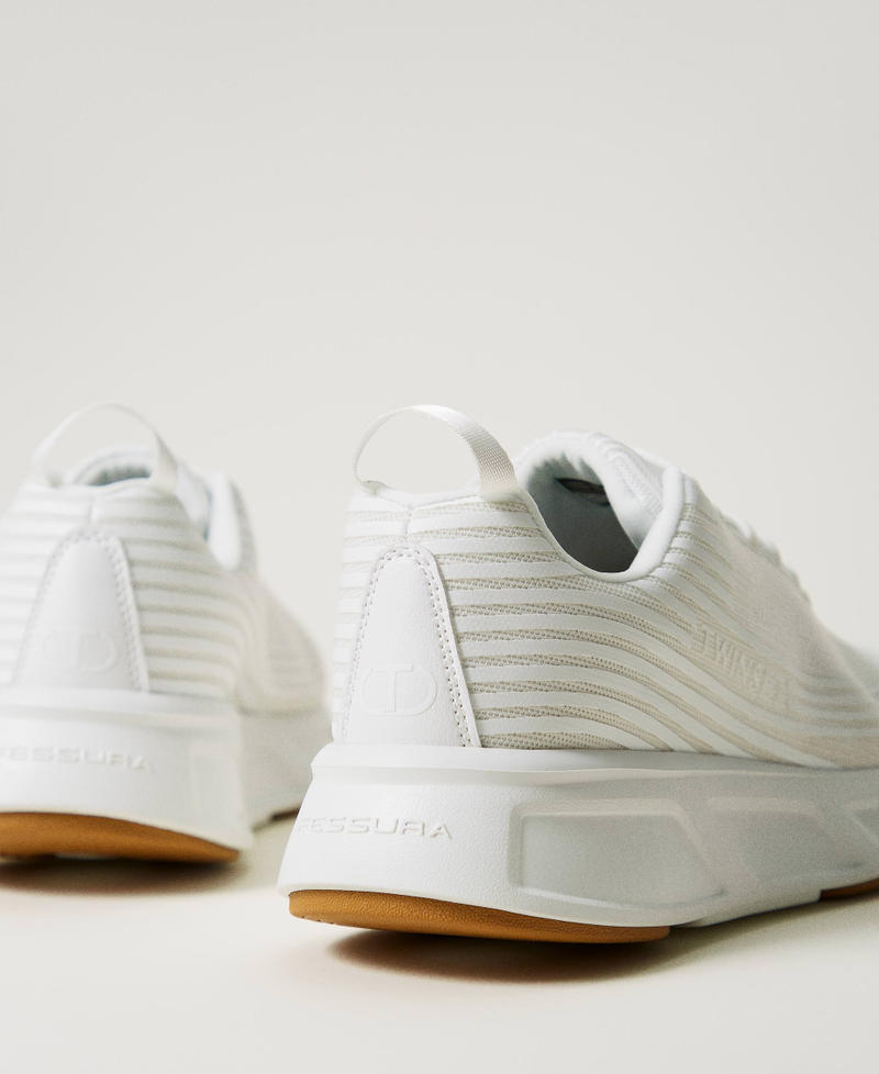 Scee by twin set Sneakers Fessura a righe con logo Italy