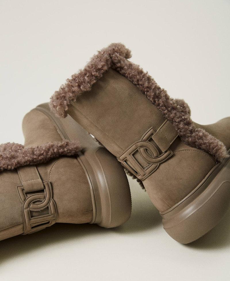 Scee by twin set Stivaletti con dettagli in faux fur Spedizione Gratuita