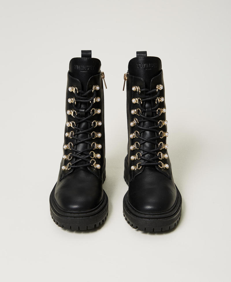 Scee by twin set Anfibi trekking con perle Affare Del Giorno
