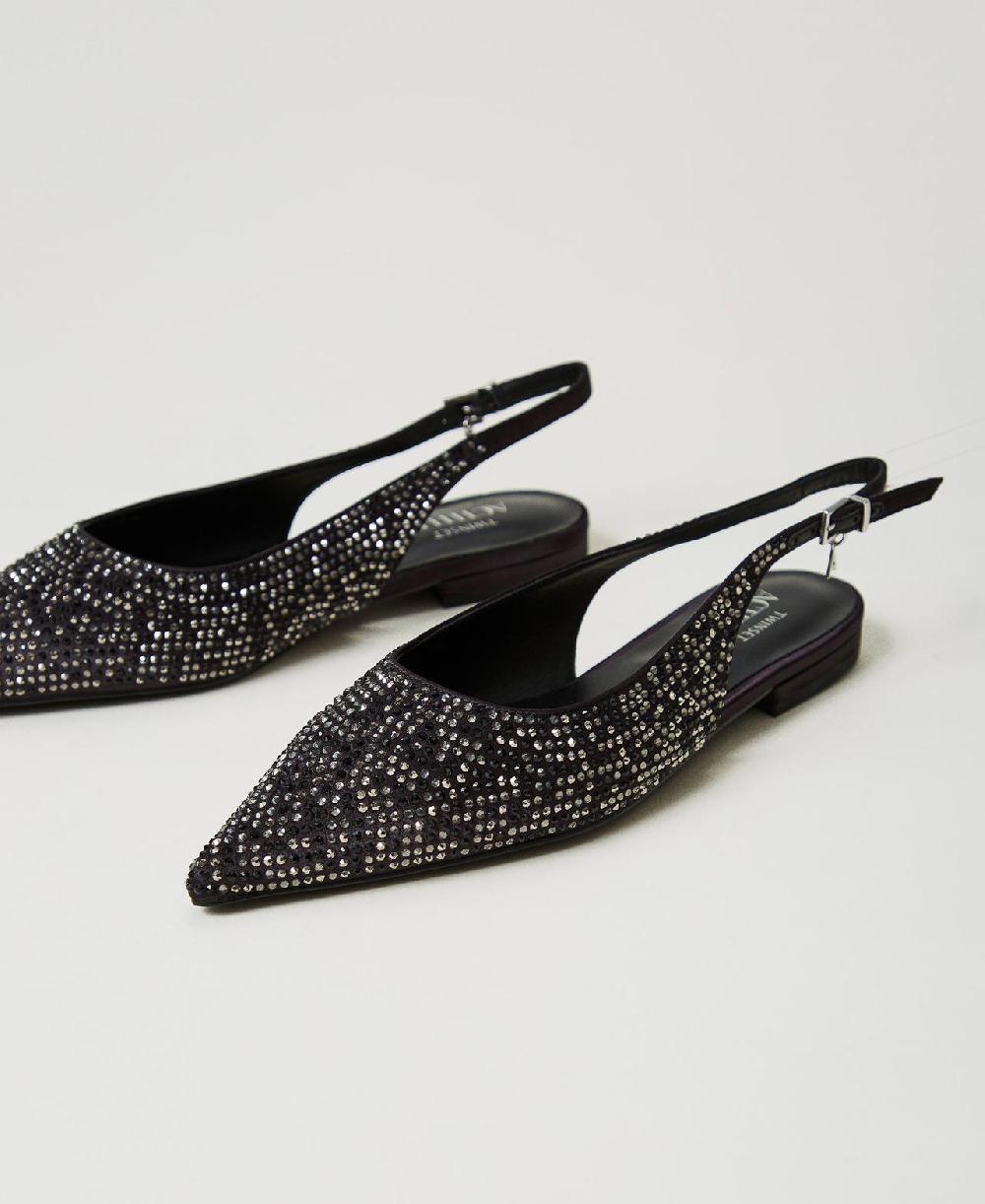 Scee by twin set Ballerine sling back con strass Convenienza