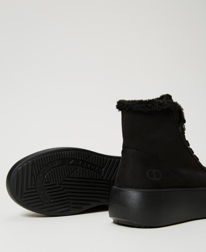 Scee by twin set Sneakers alta con faux fur Novità