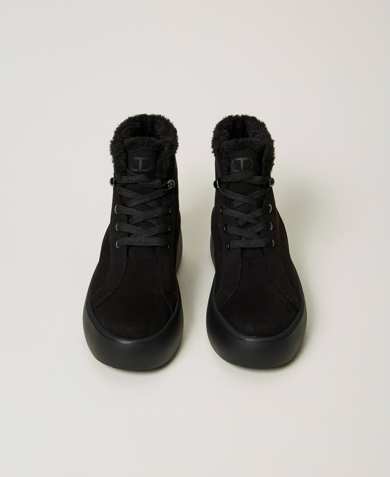 Scee by twin set Sneakers alta con faux fur Novità