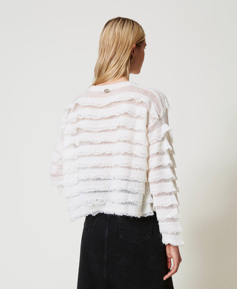 Scee by twin set Maglia boxy con balze effetto pizzo Hotsell