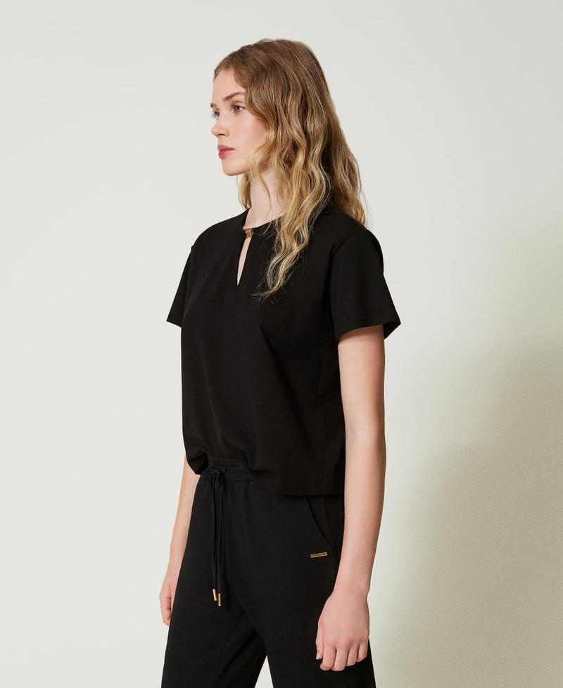 Scee by twin set T-shirt con morsetto a cuore Saldi Di Fabbrica