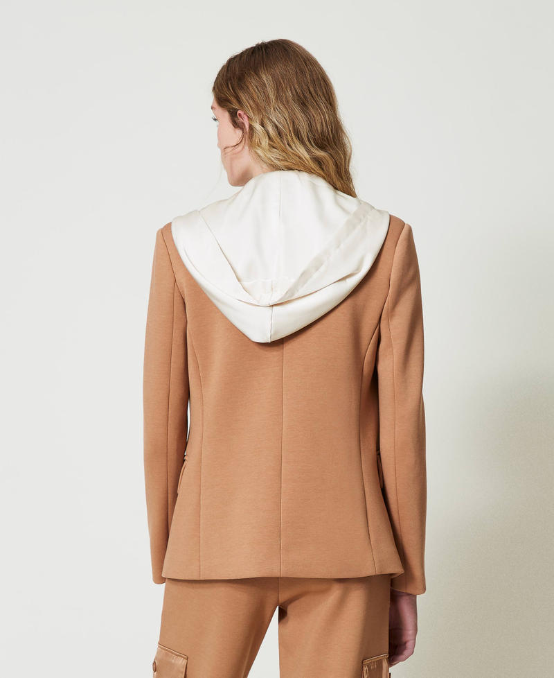 Scee by twin set Giacca blazer in tessuto scuba con cappuccio I Più Venduti