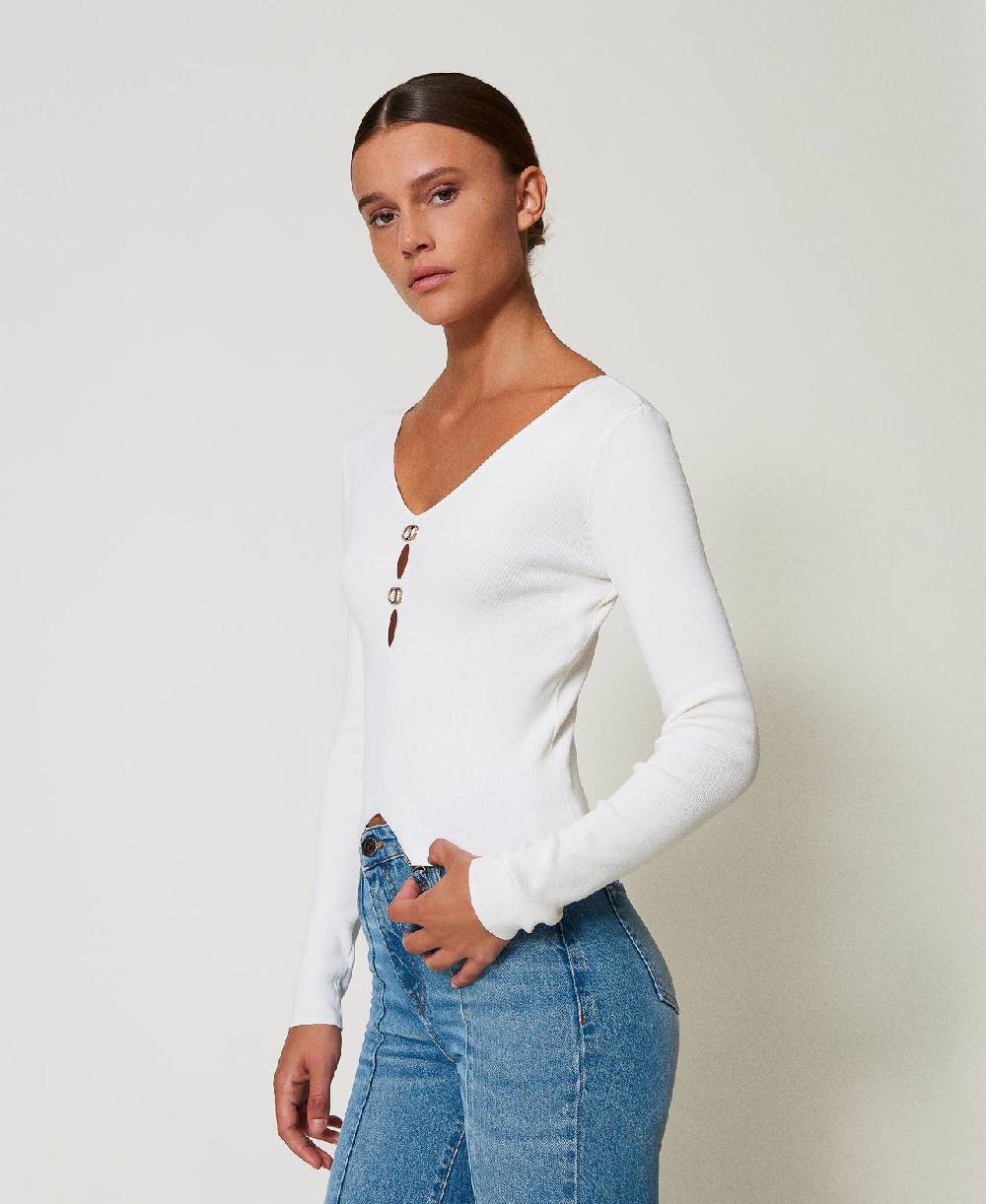 Scee by twin set Maglia doppio uso con Oval T Nuova
