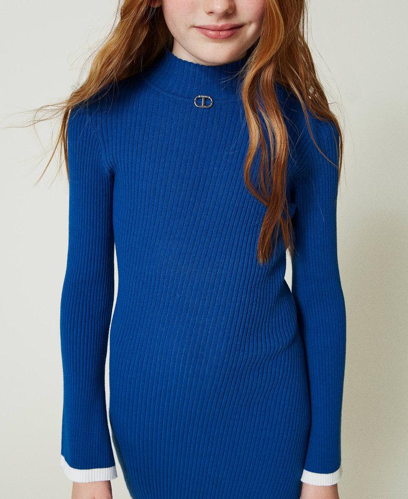 Scee by twin set Abito corto fitted in maglia a costine Moda
