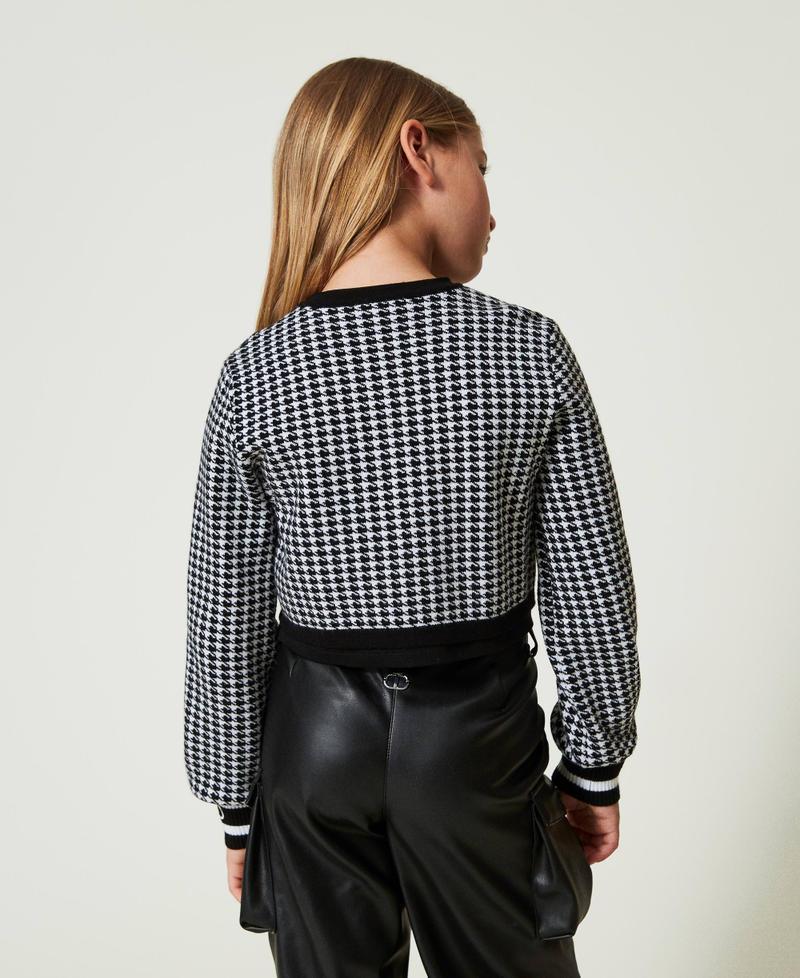 Scee by twin set Giacca in maglia jacquard pied de poule 2025