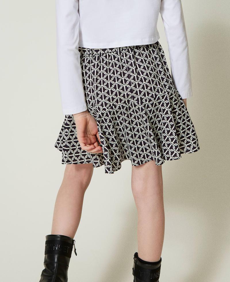 Scee by twin set Gonna pantalone in crêpe de Chine con stampa Vendita