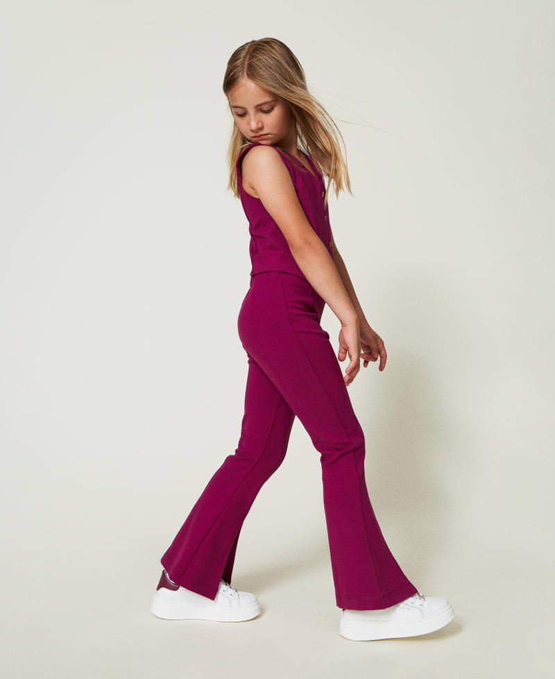 Scee by twin set Pantaloni flare con spacco Soddisfazione Garantita