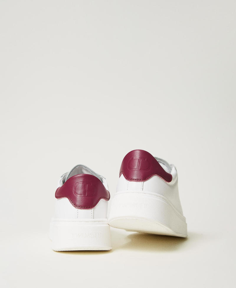 Scee by twin set Sneakers in pelle con logo Acquista Ora