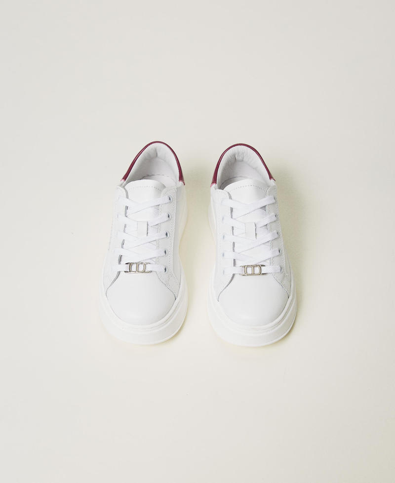 Scee by twin set Sneakers in pelle con logo Acquista Ora