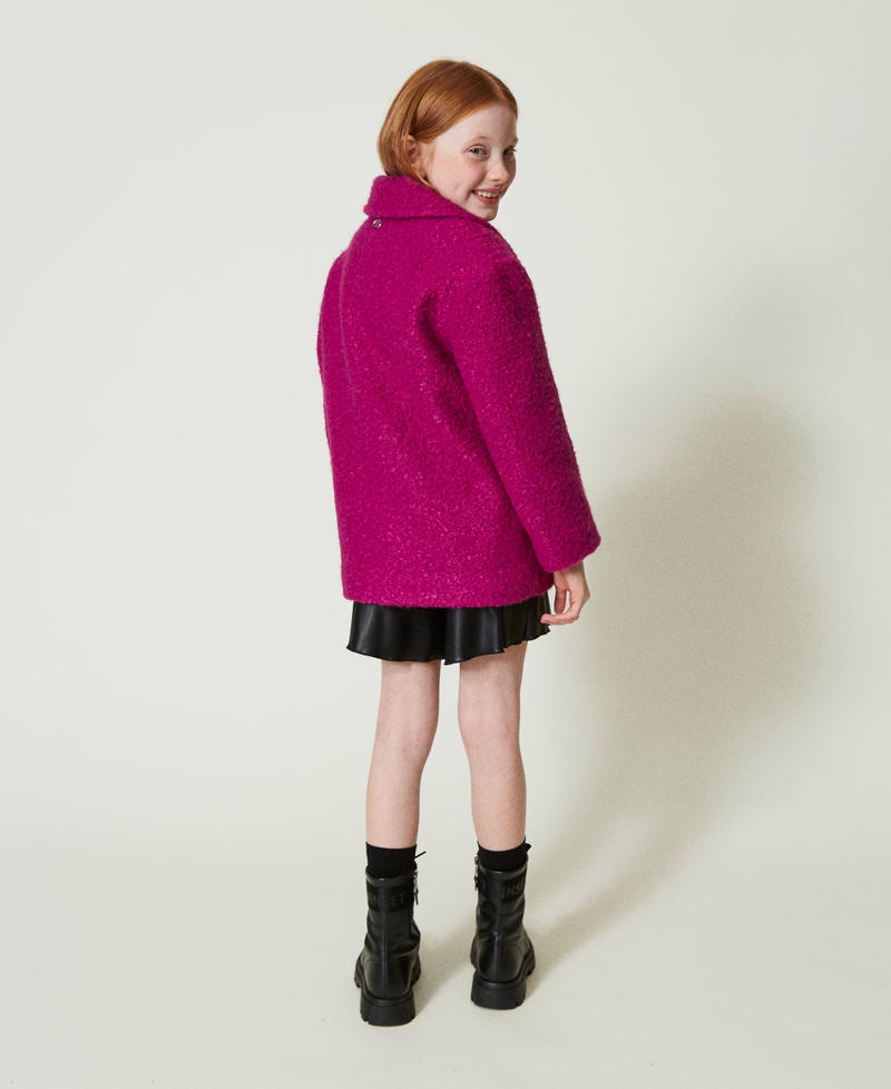 Scee by twin set Cappotto doppiopetto in panno curly Consegna Veloce