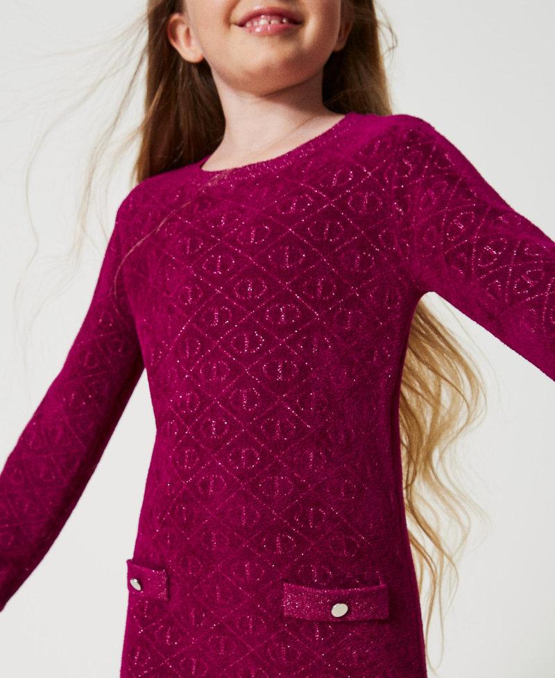 Scee by twin set Abito corto in maglia jacquard con Oval T Promozione Limitata