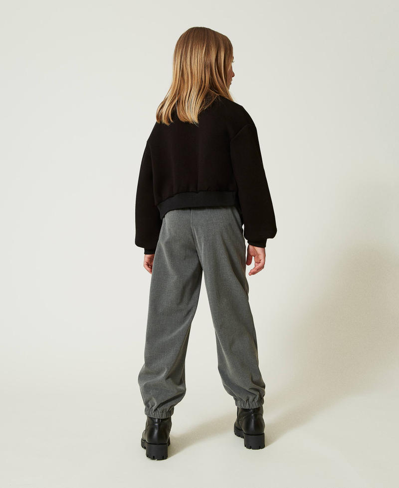 Scee by twin set Pantaloni joggers in flanella con cintura Affare Del Giorno