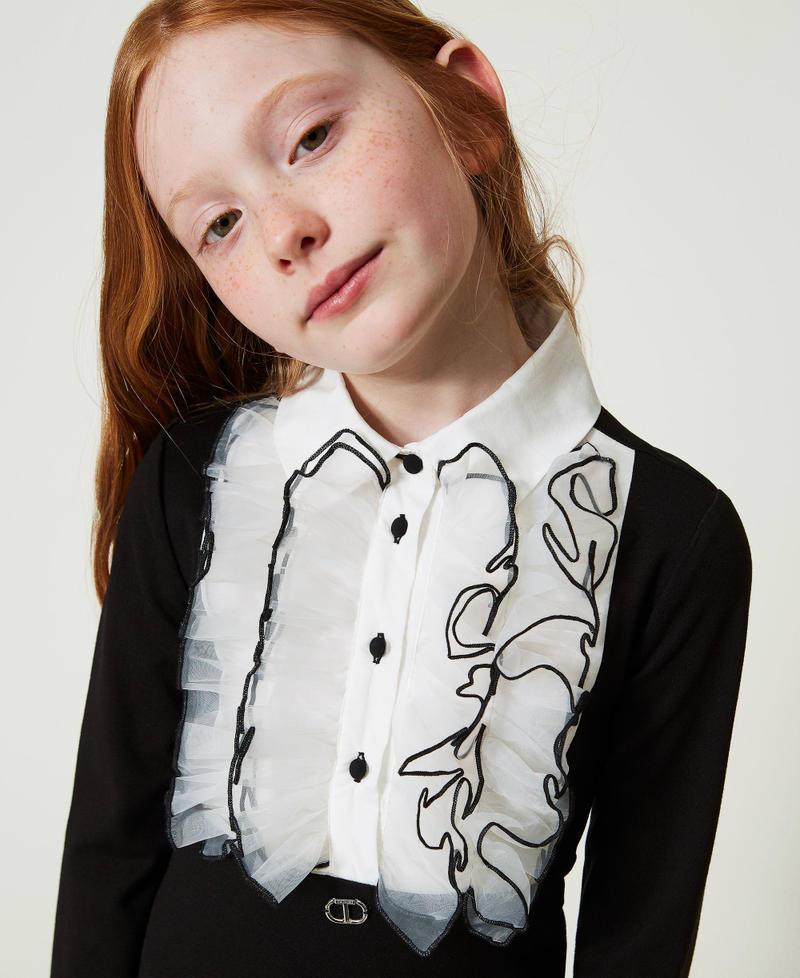 Scee by twin set Abito corto con volant in organza Saldi