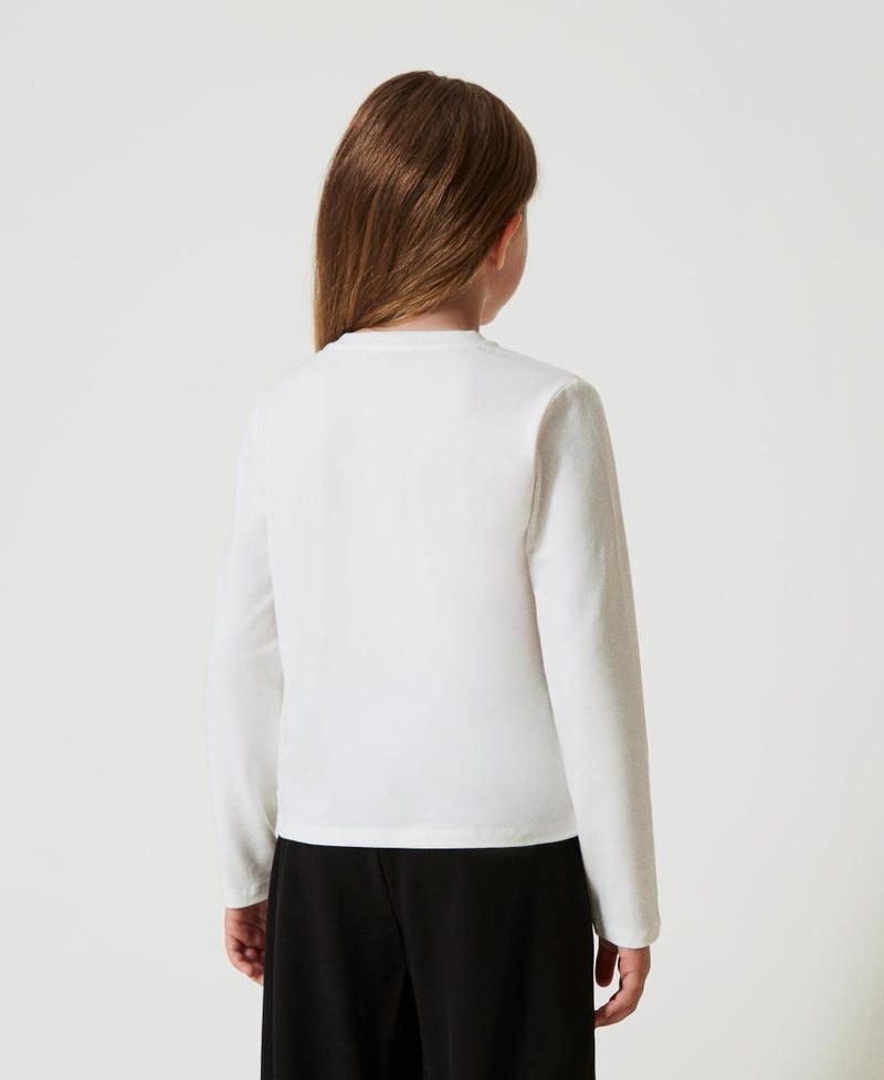 Scee by twin set T-shirt cropped con logo ricamato Nuovo