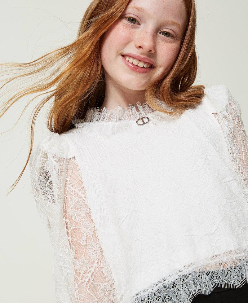 Scee by twin set Blusa in pizzo Valenciennes Spedizione Gratuita