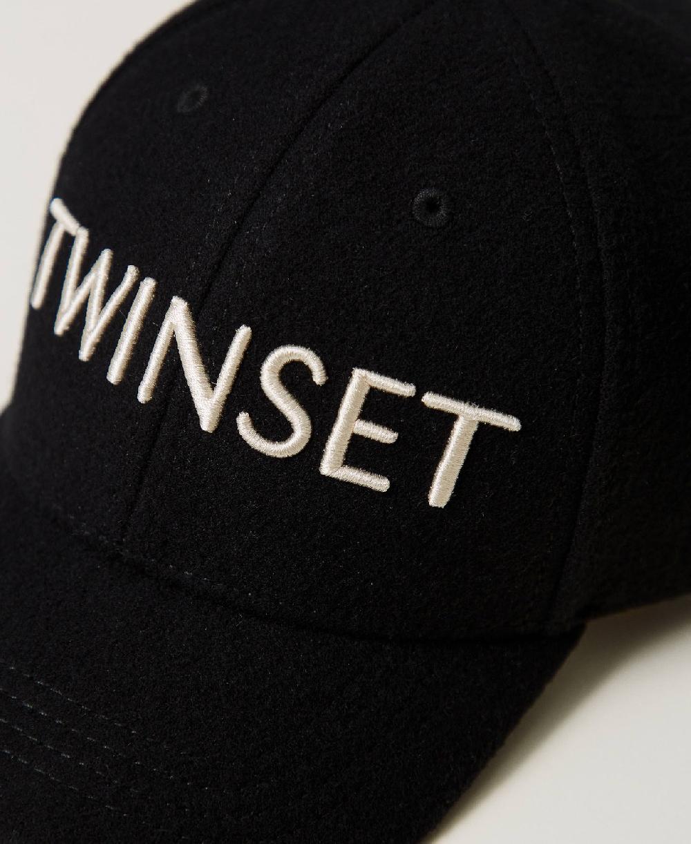 Scee by twin set Cappello da baseball in panno con logo Moda