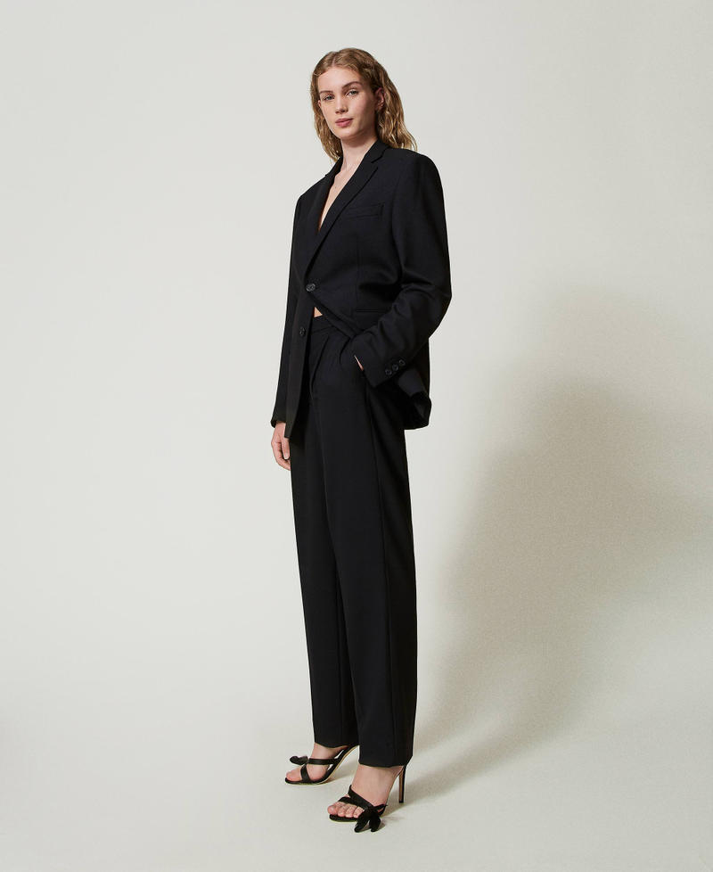 Scee by twin set Pantaloni in serge misto lana Promozione