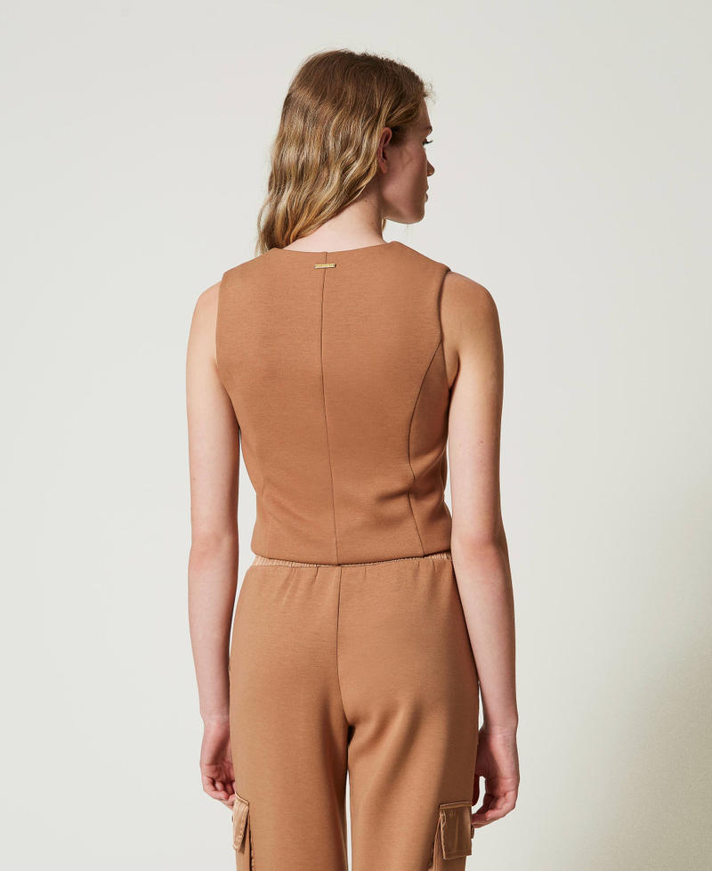Scee by twin set Gilet in tessuto scuba Spedizione Gratuita