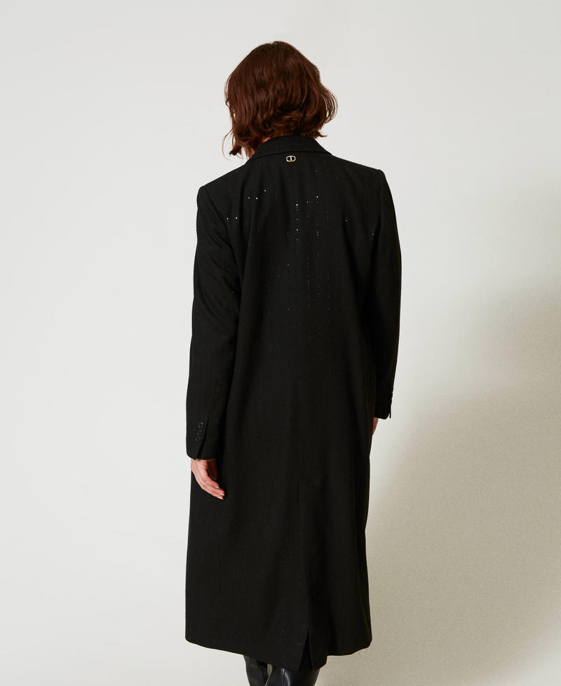 Scee by twin set Cappotto in panno con paillettes Pezzi Unici