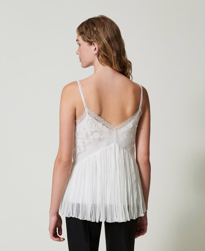 Scee by twin set Top in creponne e tulle Affare Del Giorno