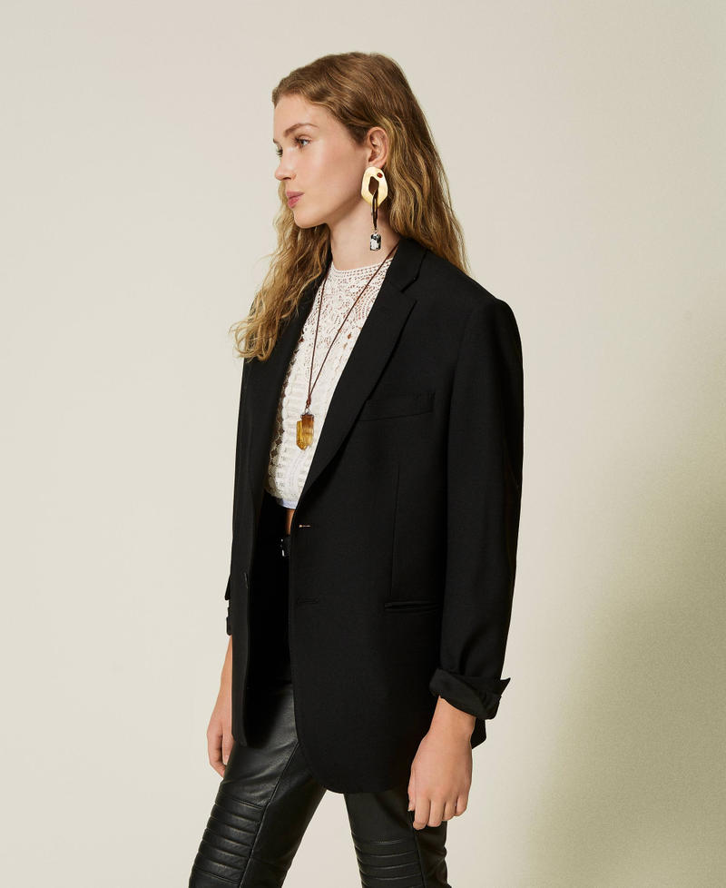 Scee by twin set Giacca blazer sartoriale in serge misto lana Novità