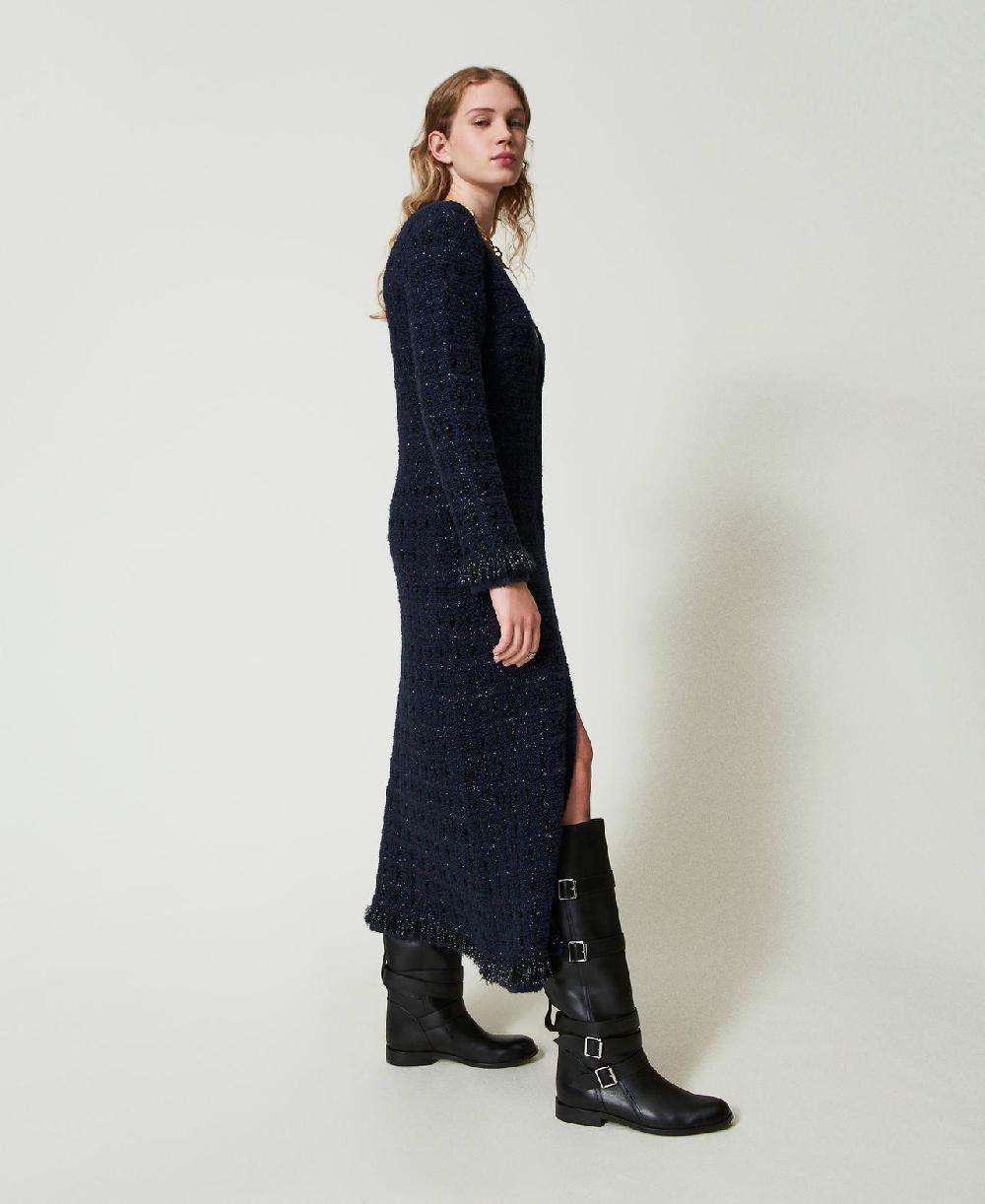 Scee by twin set Cardigan lungo jacquard check Economico