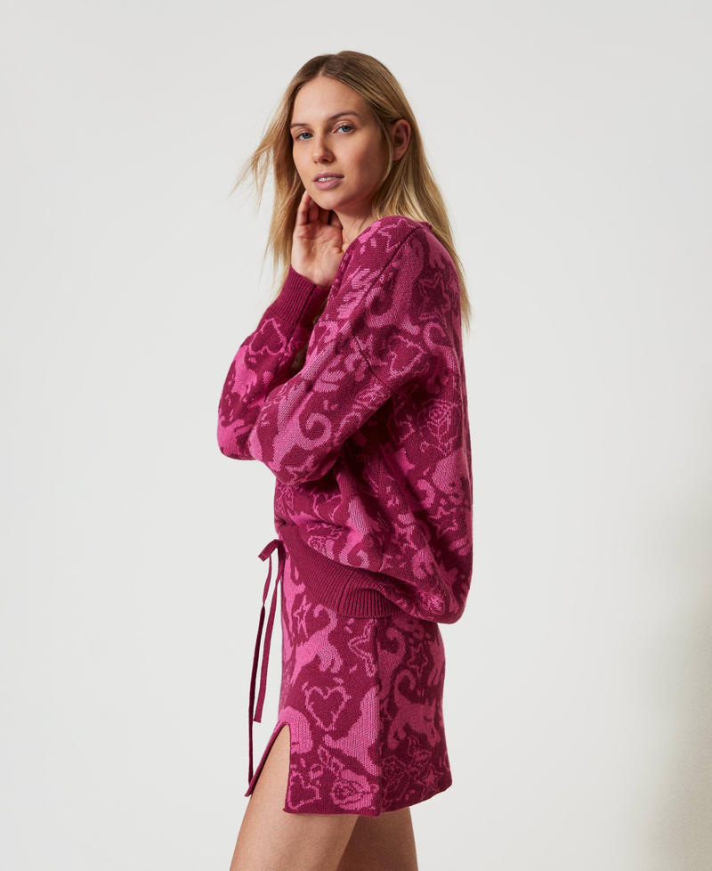 Scee by twin set Minigonna jacquard in filato Treeblend Vendita Economica
