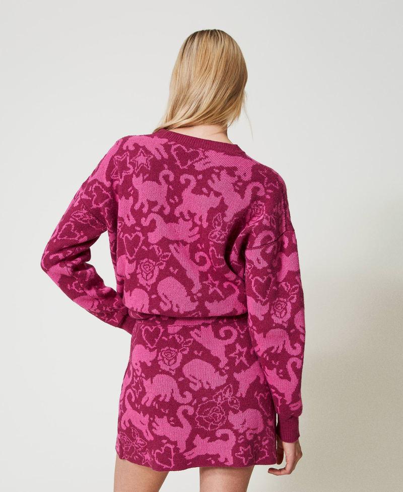 Scee by twin set Minigonna jacquard in filato Treeblend Vendita Economica