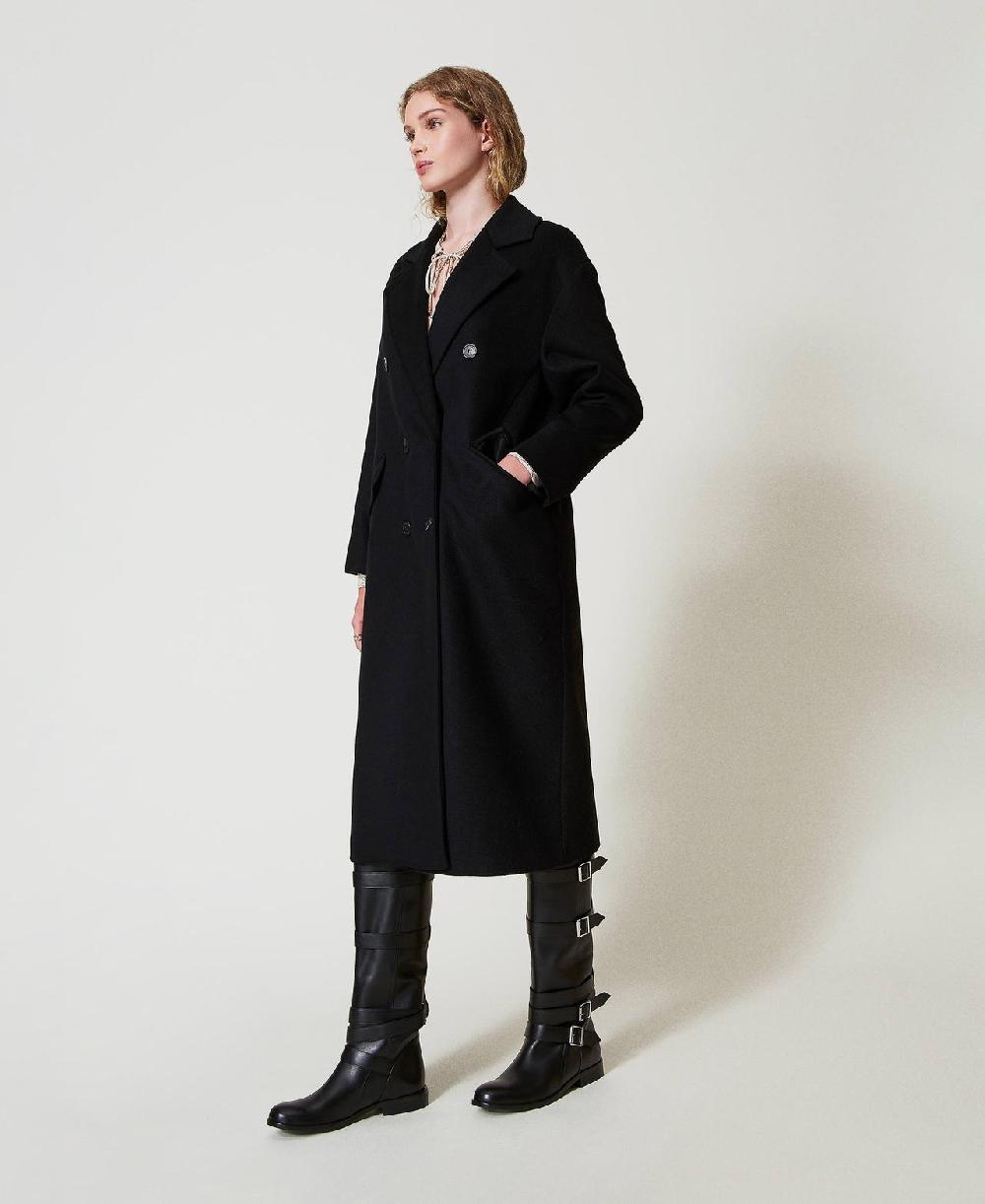 Scee by twin set Cappotto di linea morbida in misto lana I Più Venduti